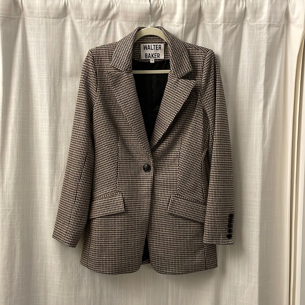 Walter Baker Plaid Blazer